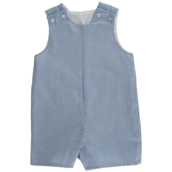 Blue Microcheck - John John Short w/ Tab