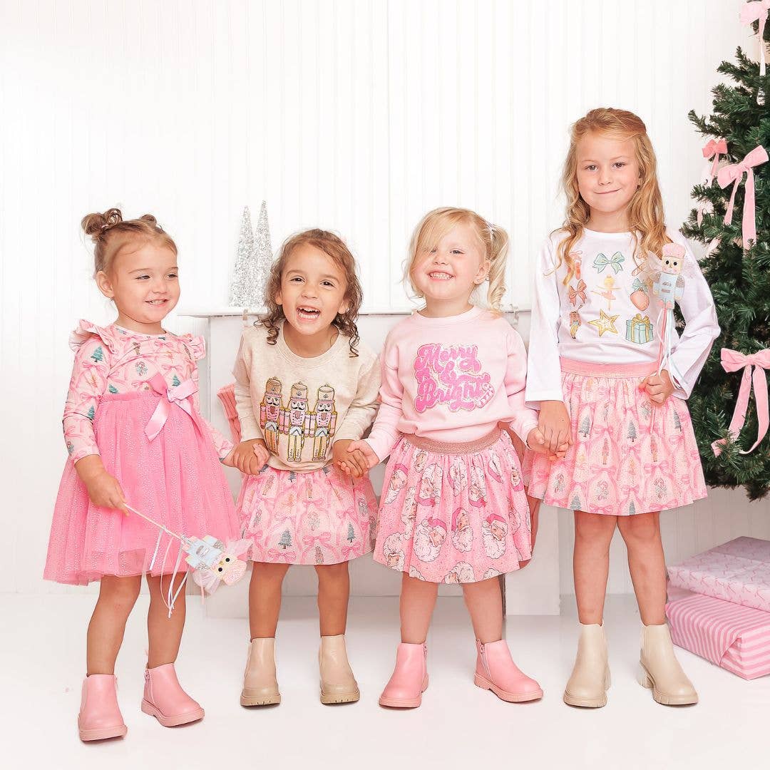 Pastel Nutcracker Patch Christmas Sweatshirt