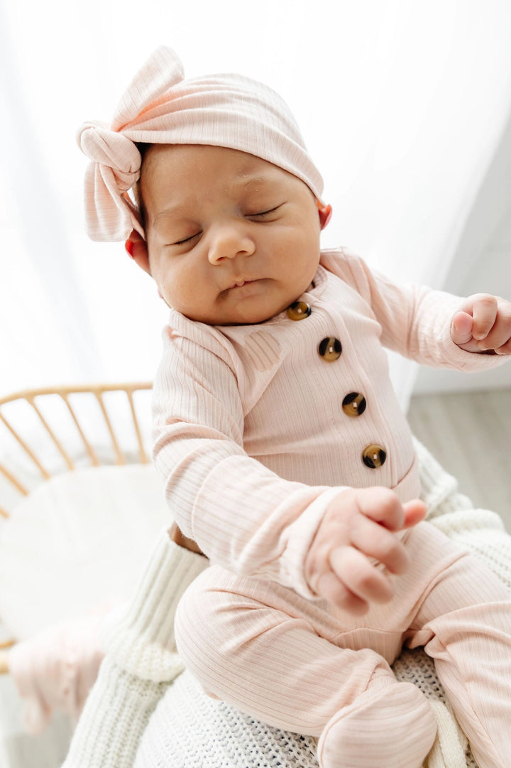 Rosie Ribbed Knotted Gown Set