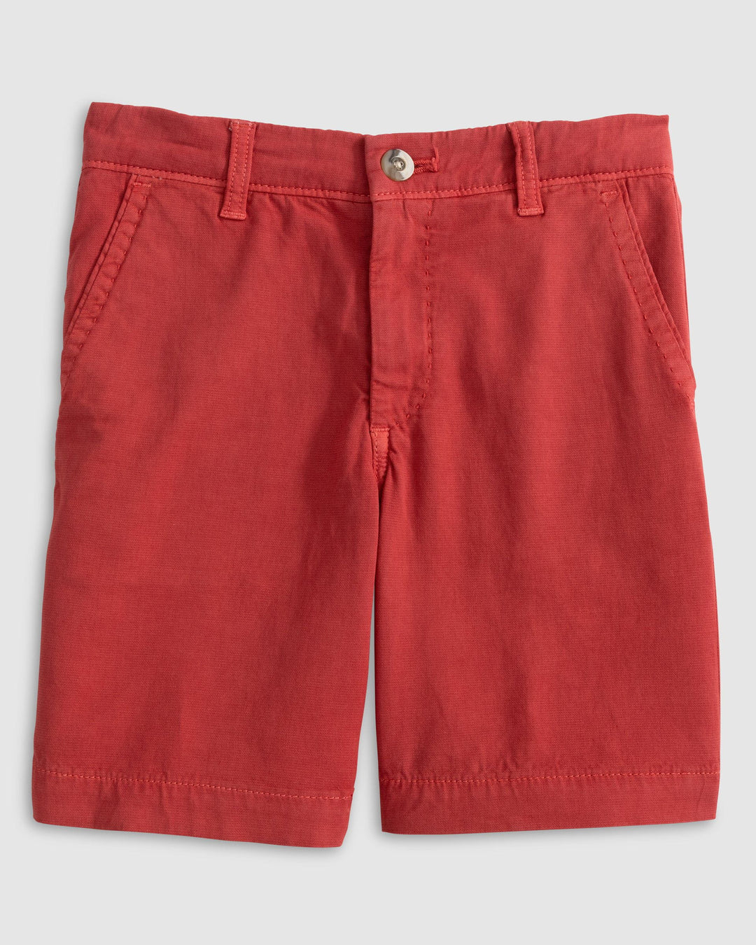 Nassau Cotton Blend Shorts-Red