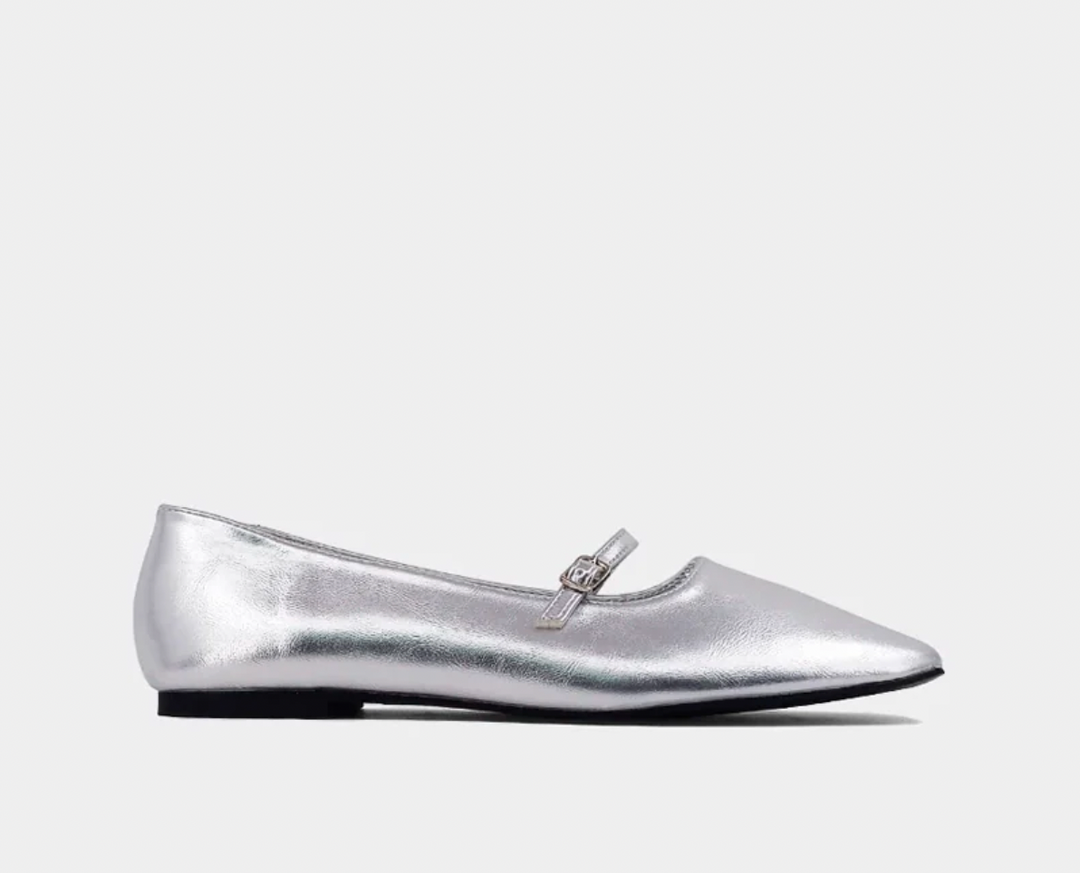 Adele Ballet Flat- Silver