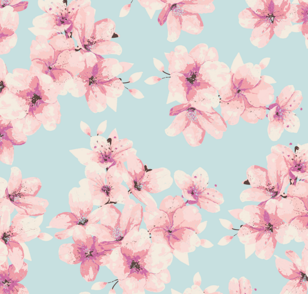 Zipper Footie- Cherry Blossoms