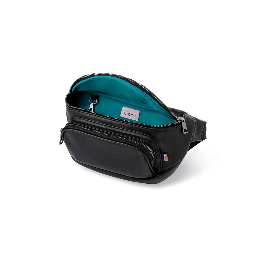 Kibou Diaper Belt Bag-Black Vegan Leather