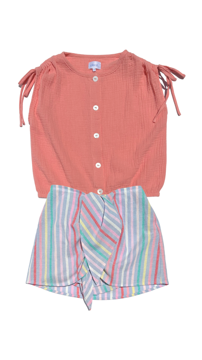 Stella Wrap Skirt Sorbet Stripe