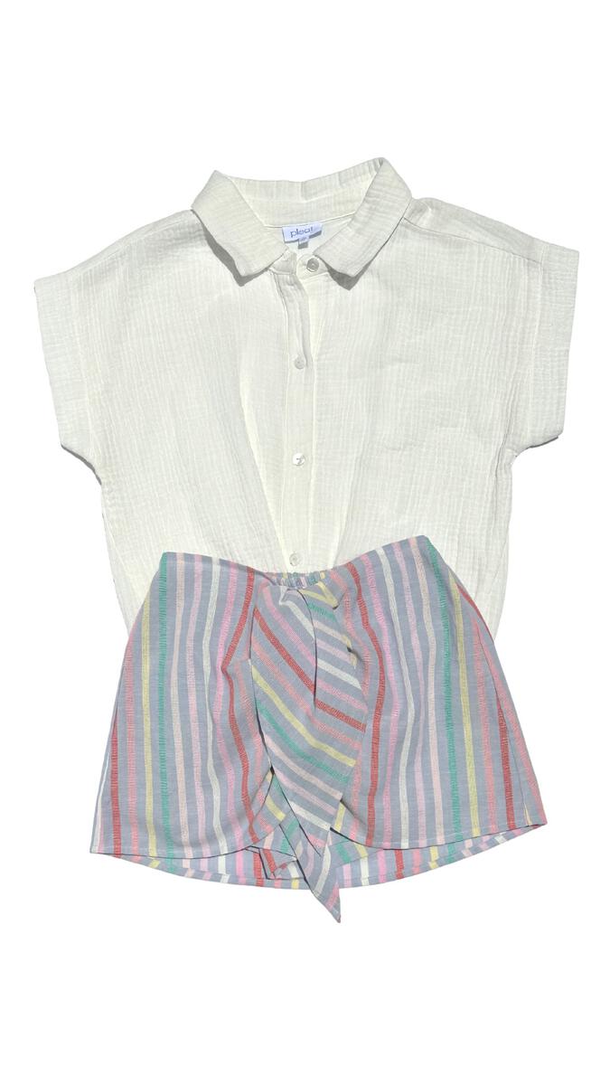 Stella Wrap Skirt Sorbet Stripe