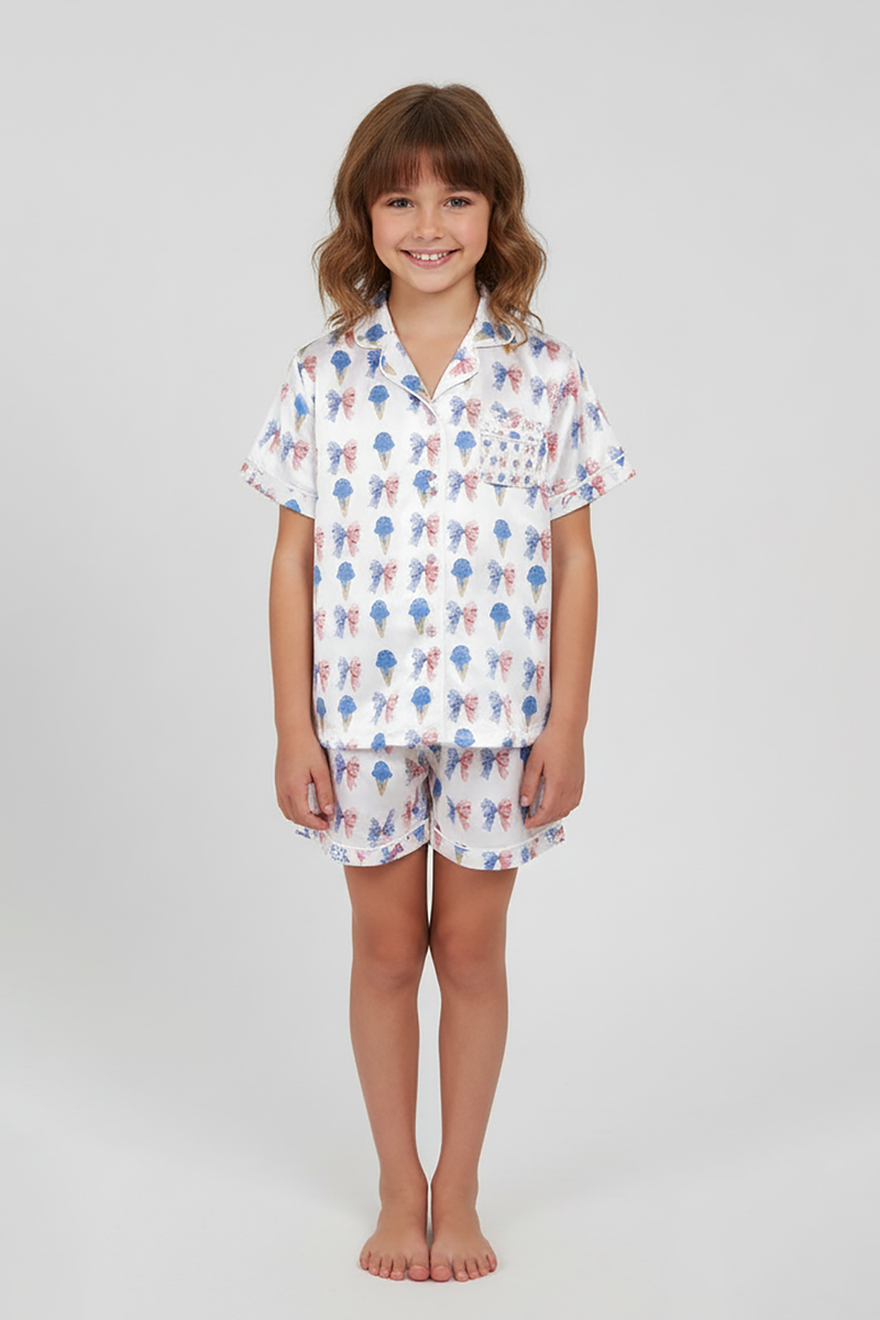 Silky Lounge Set - Stars & Stripes Summertime