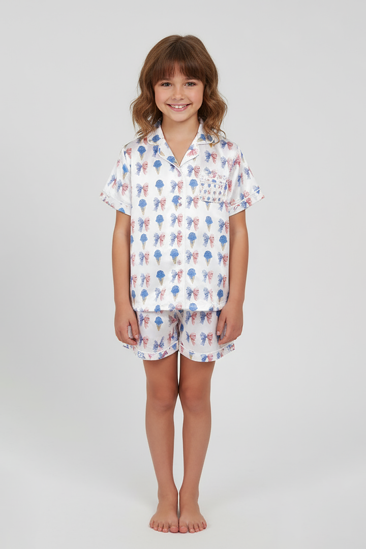 Silky Lounge Set - Stars & Stripes Summertime