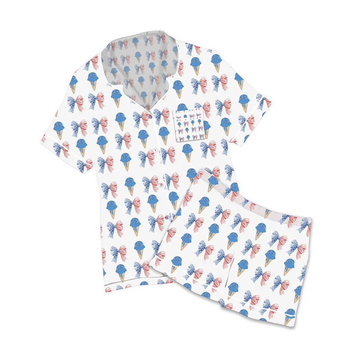 Silky Lounge Set - Stars & Stripes Summertime