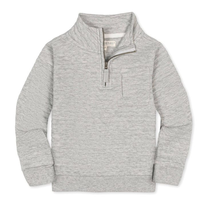 Quilted Half Zip with Pocket: Quilted