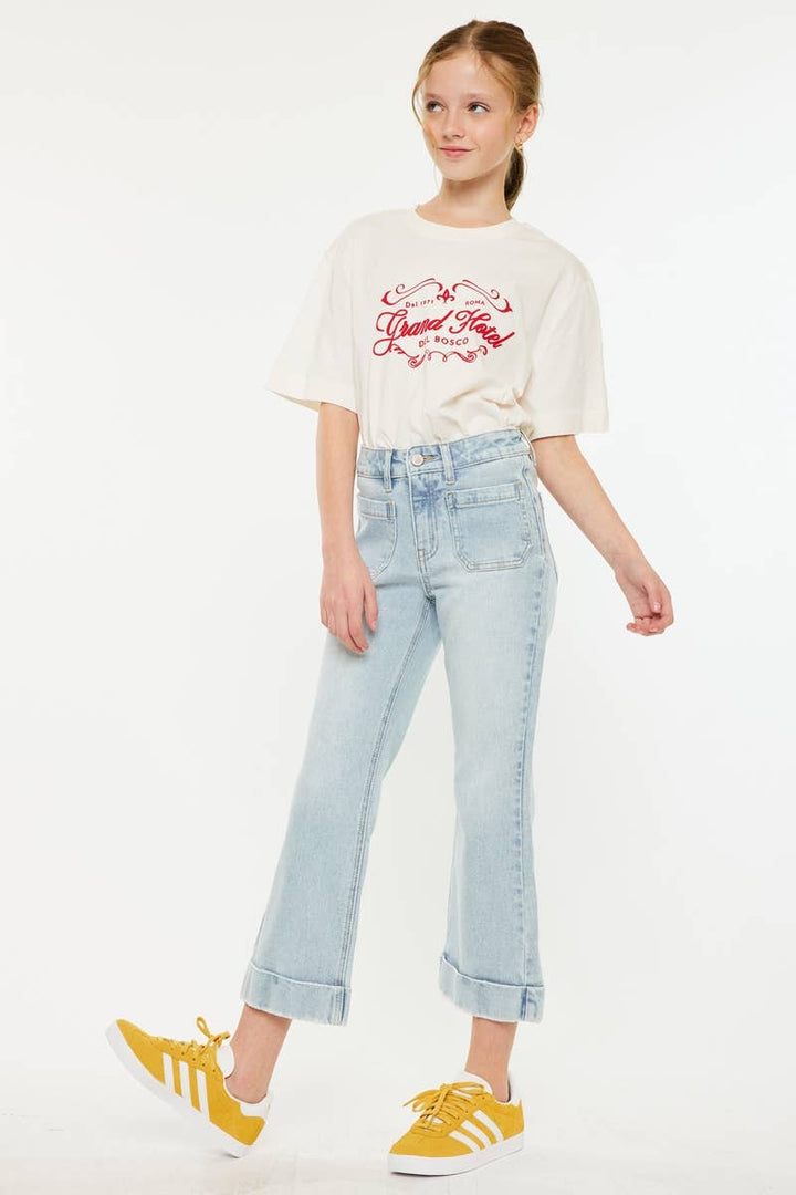 Scottie High Rise Relaxed Cropped Flare Jeans