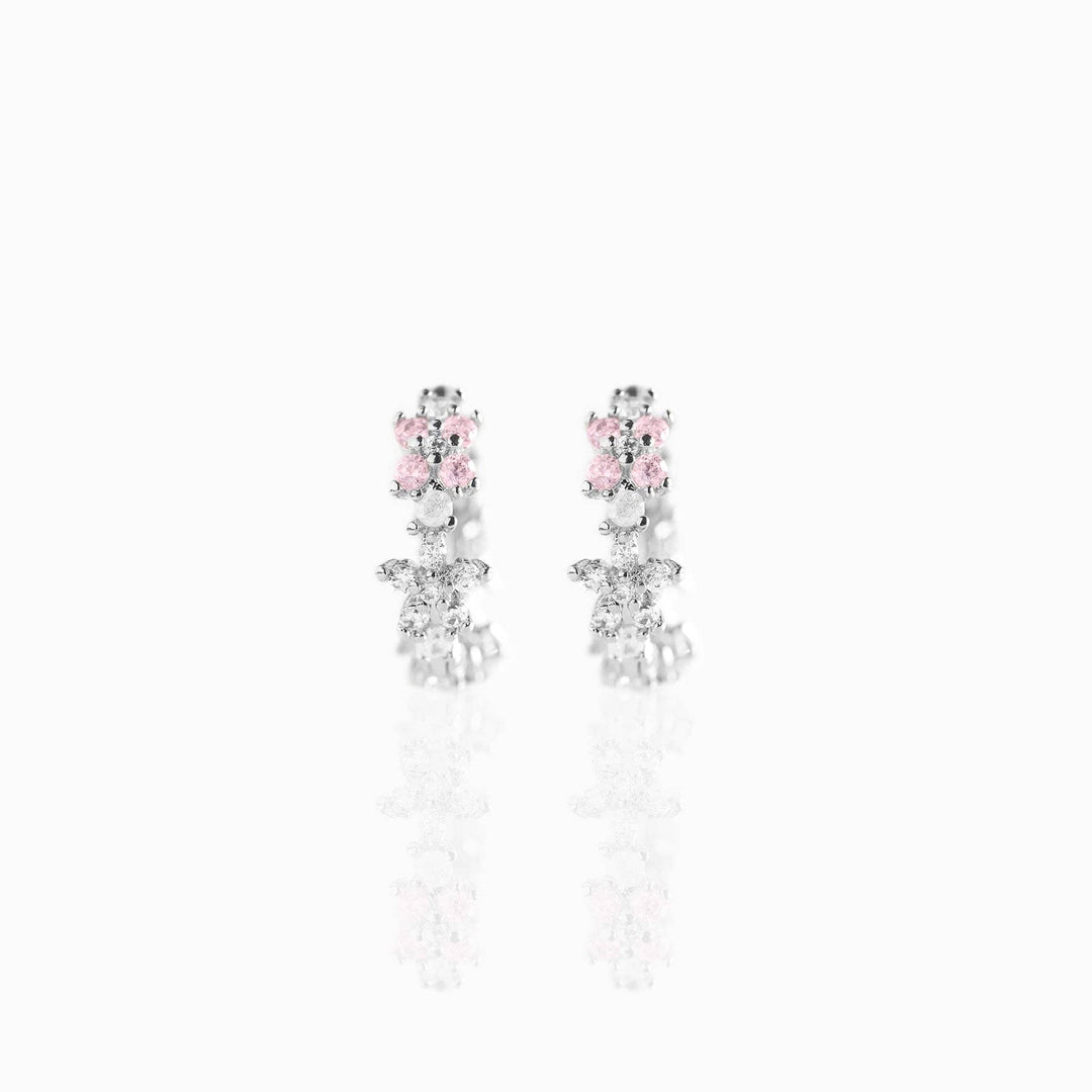 Pastel Star Huggie Hoops: Rose Gold