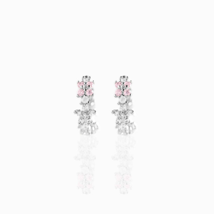 Pastel Star Huggie Hoops: Rose Gold