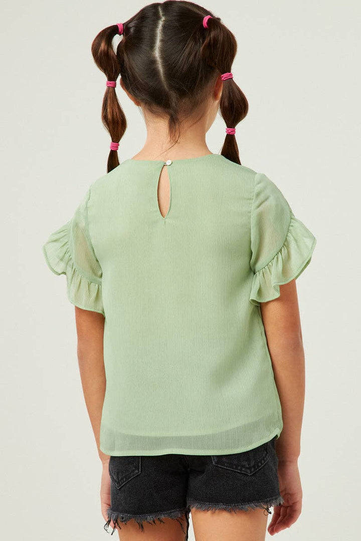 Sheer Tulip Sleeve Top