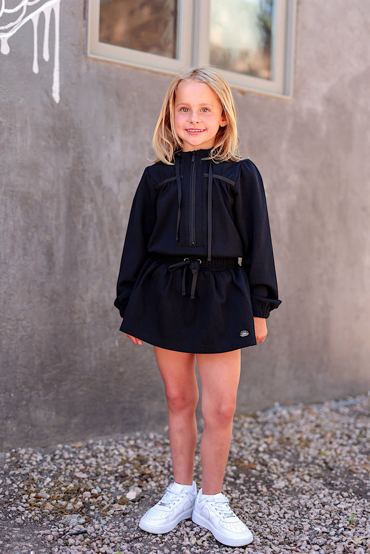 Hoodie Skort Dress - Midnight