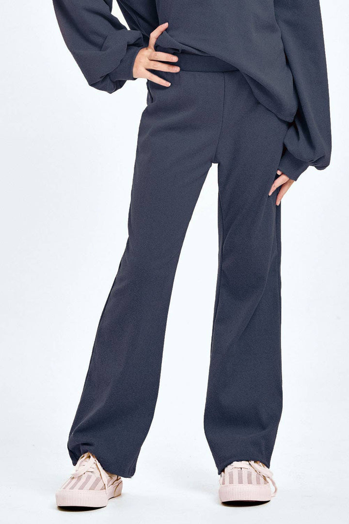 Corduroy Brush Wide Legs Pants: Masala Pink / S