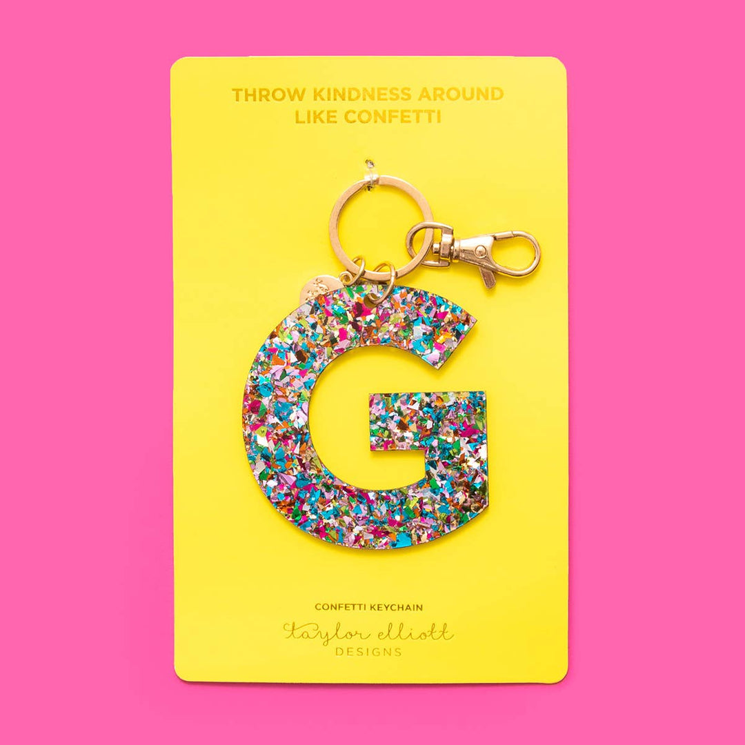 Keychain - Confetti Letters - Single: C