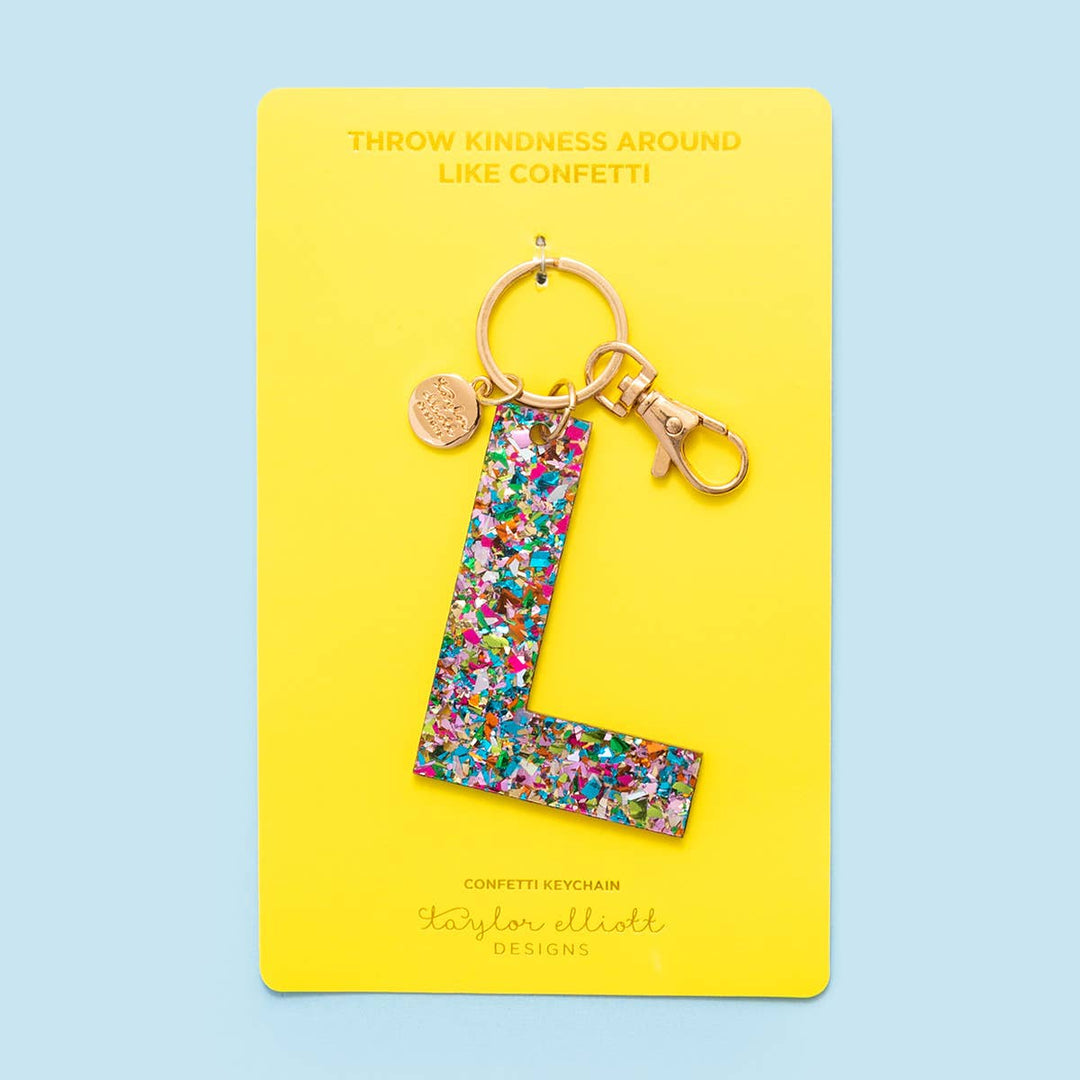 Keychain - Confetti Letters - Single: B