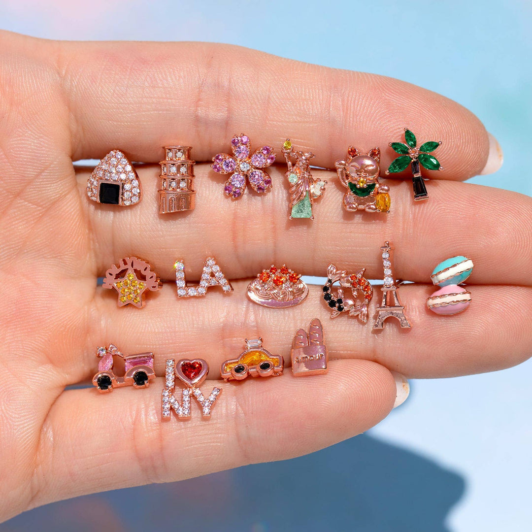 Big Apple Stud Set: Gold