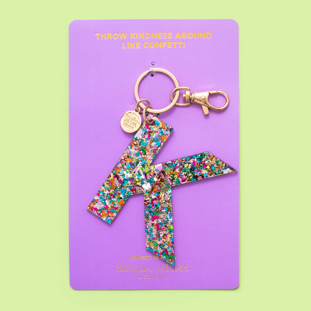 Keychain - Confetti Letters - Single: B