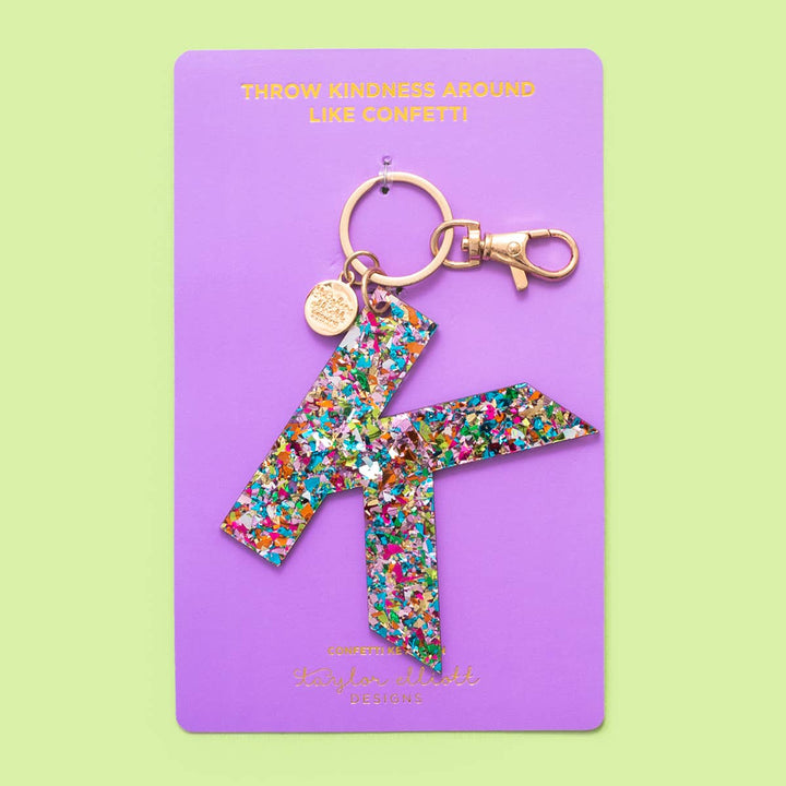 Keychain - Confetti Letters - Single: B