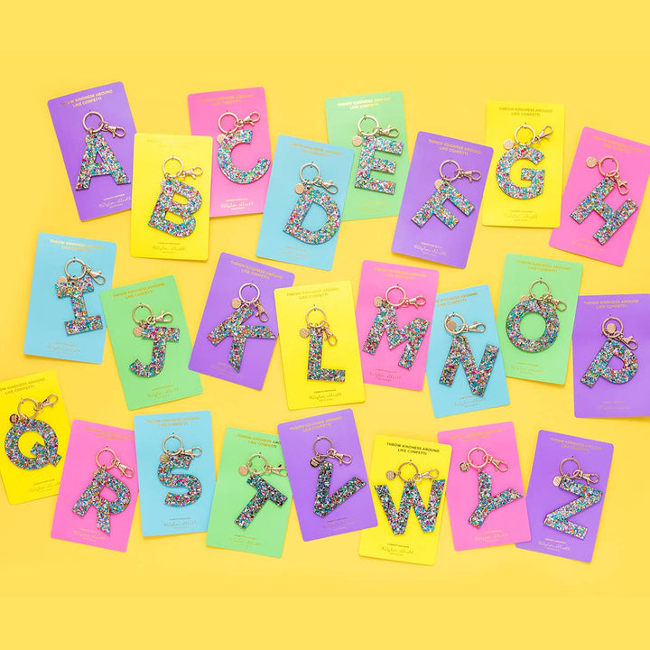Keychain - Confetti Letters - Single: H