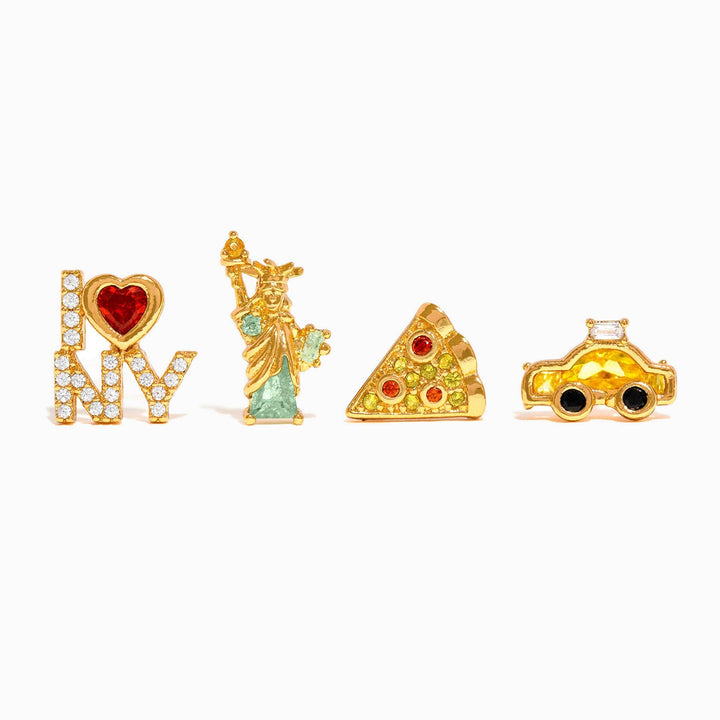 Big Apple Stud Set: Gold