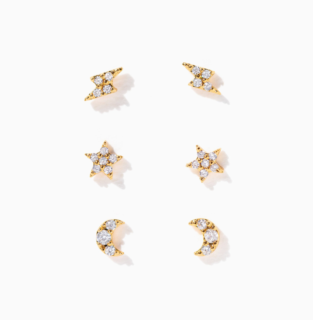 Teeny Tiny Galaxy Studs: Gold