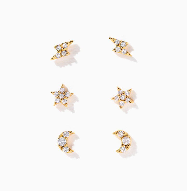 Teeny Tiny Galaxy Studs: Gold