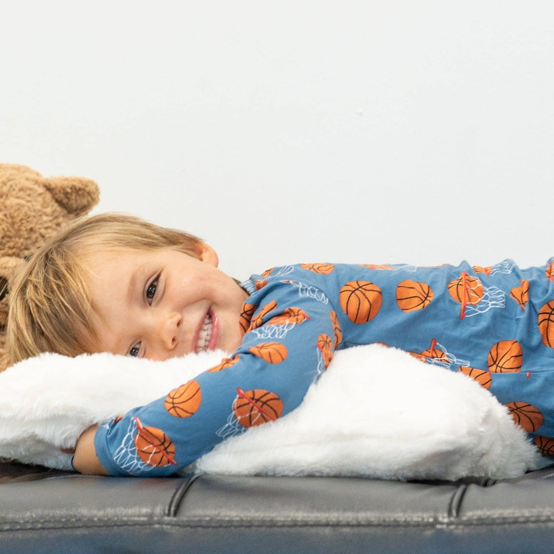 Big Kid Pajama Basketball Hoops
