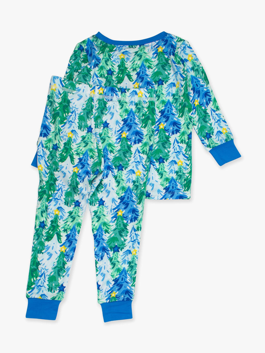 Bamboo Viscose Blue Jolly Grove Pajama Set