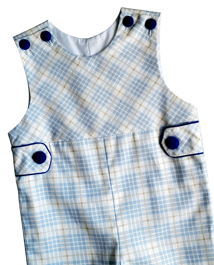 Winter Blue Checkered SHORTALL