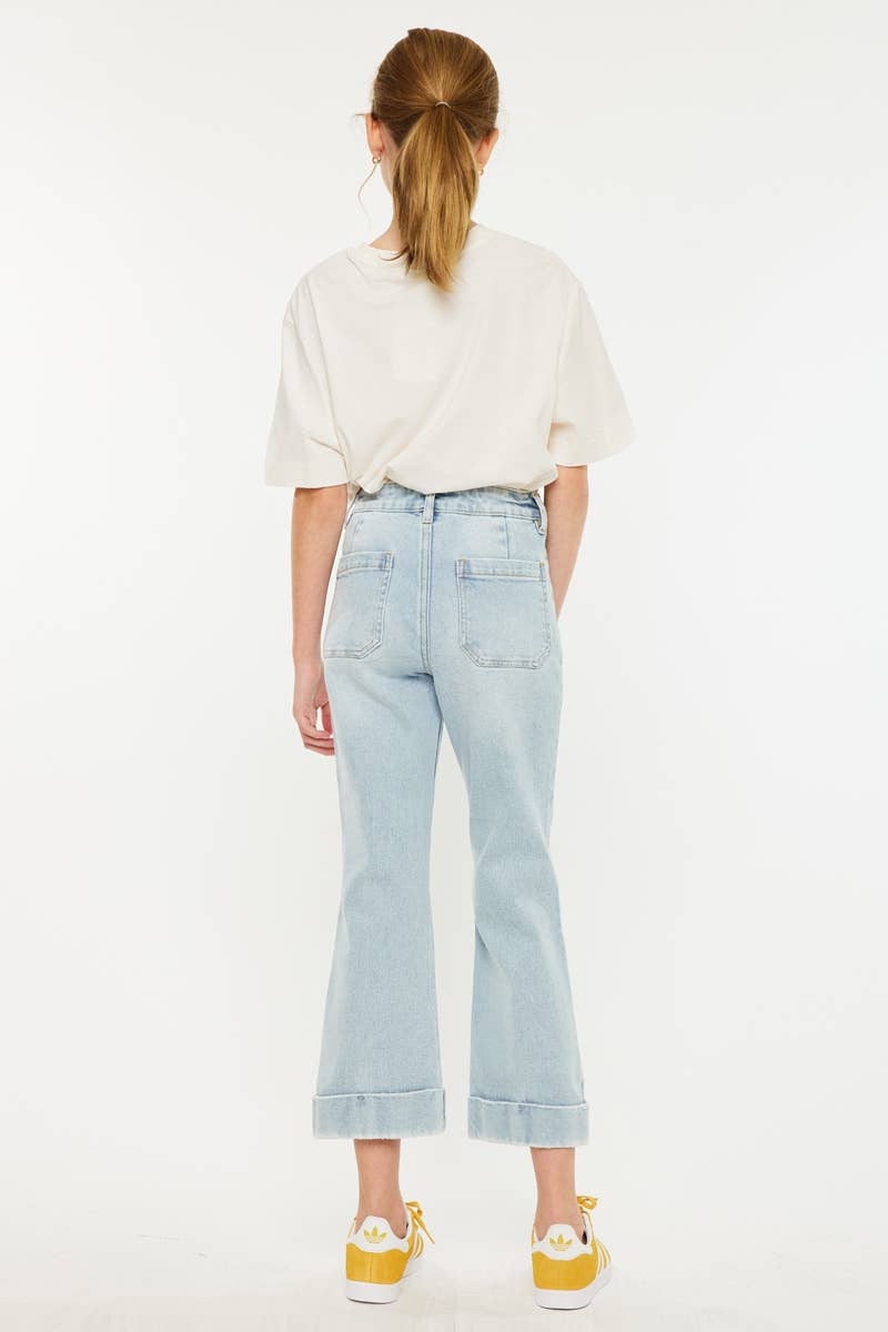 Scottie High Rise Relaxed Cropped Flare Jeans