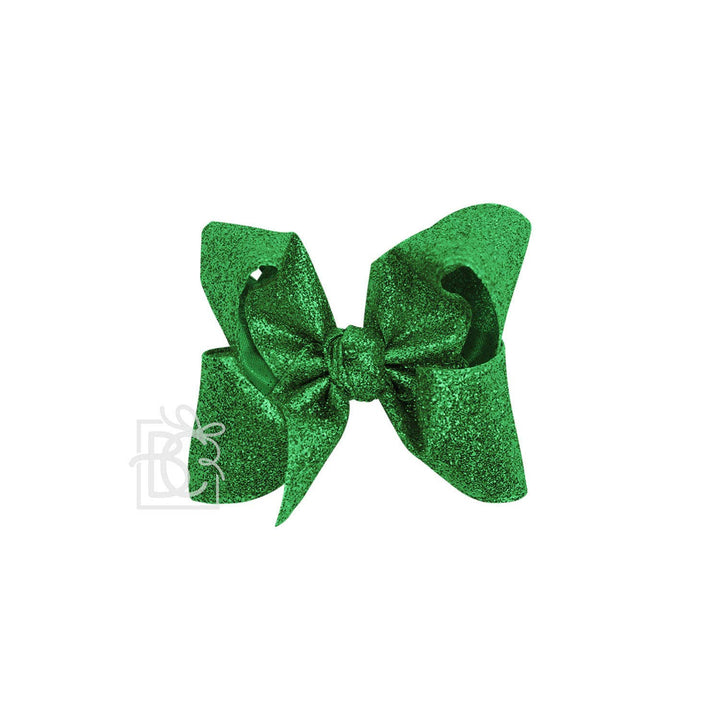GLITTER METALLIC BOW ON CLIP