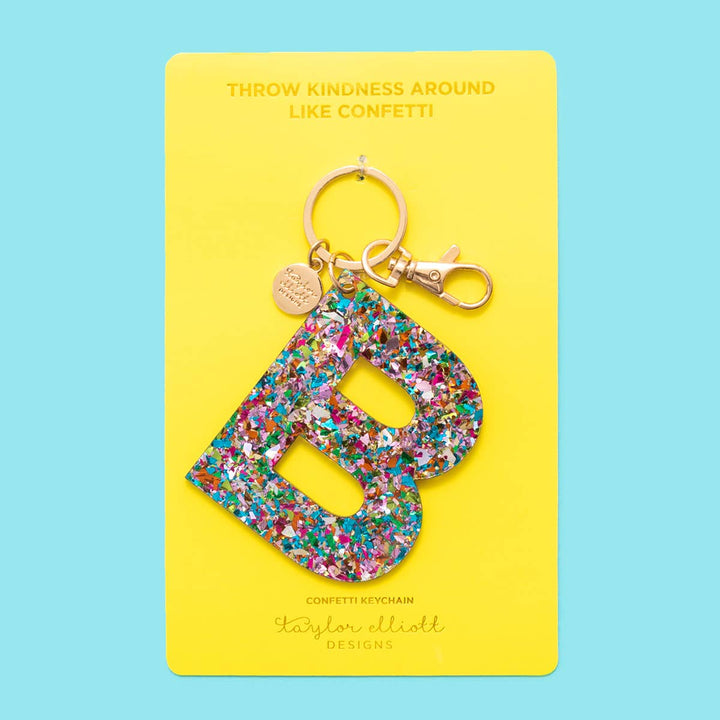Keychain - Confetti Letters - Single: A