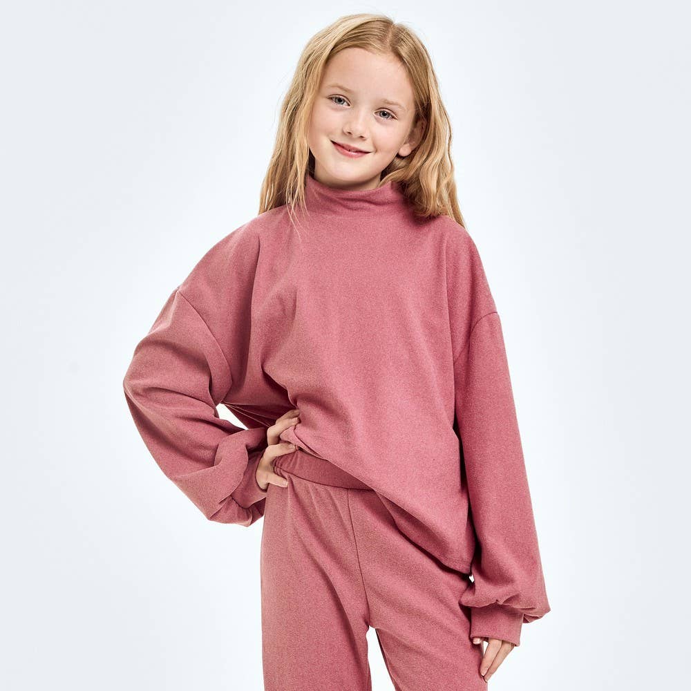 Corduroy Brush Mock Neck Sweater: Mocha