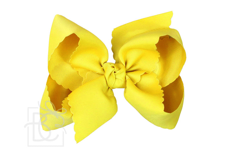 SCALLOPED EDGE BOW: Bright Yellow