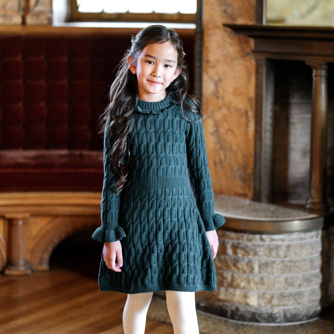 Organic Ruffle Edge Sweater Dress