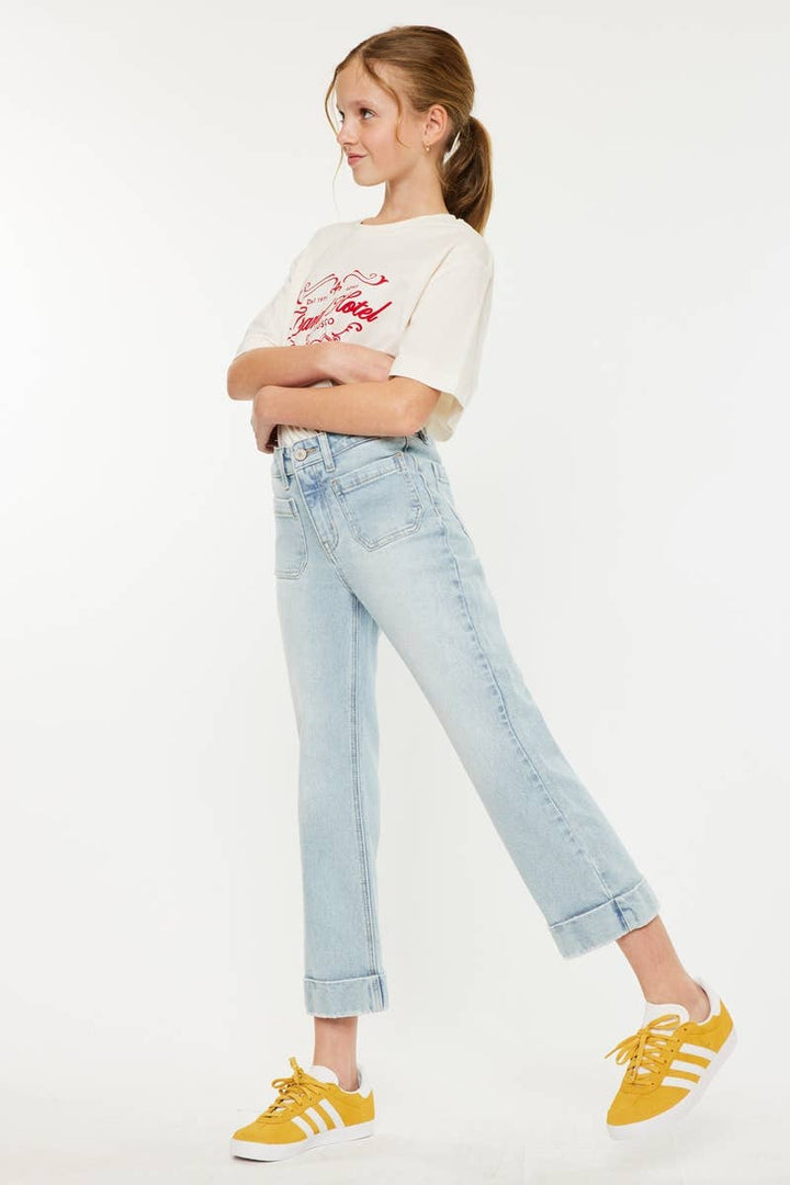 Scottie High Rise Relaxed Cropped Flare Jeans