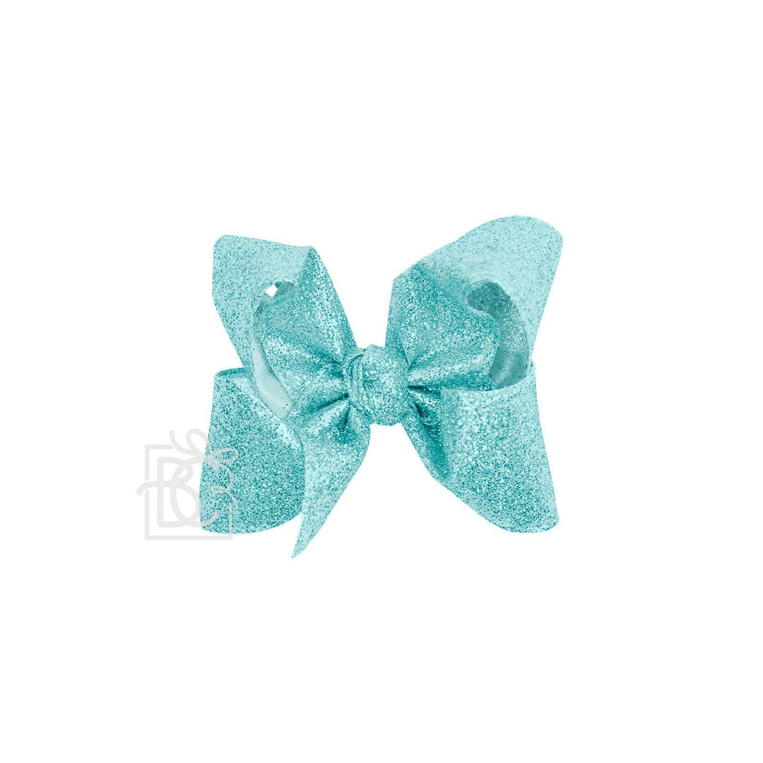 GLITTER METALLIC BOW ON CLIP