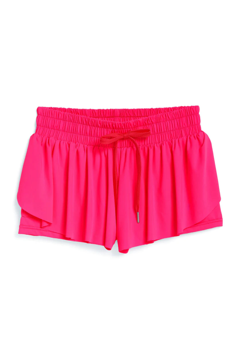 Butterfly Athletic Shorts- Fuschia