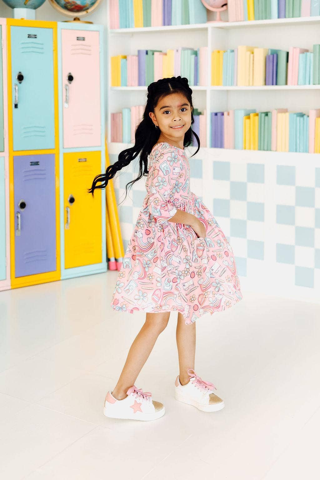 Dream Big 3/4 Pocket Twirl Dress
