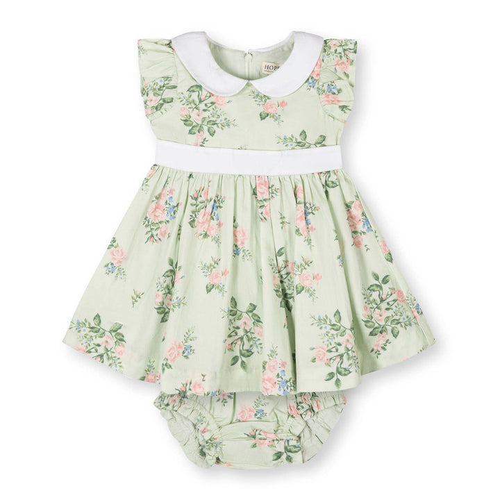 Organic Peter Pan Collar Party Dress: Chateau Floral