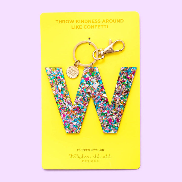 Keychain - Confetti Letters - Single: H
