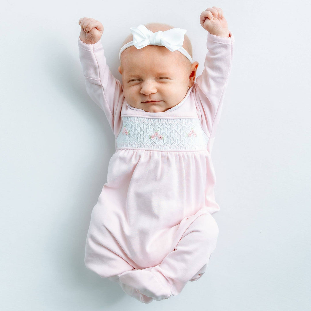 Willow's Classics Smocked Footie - Pink