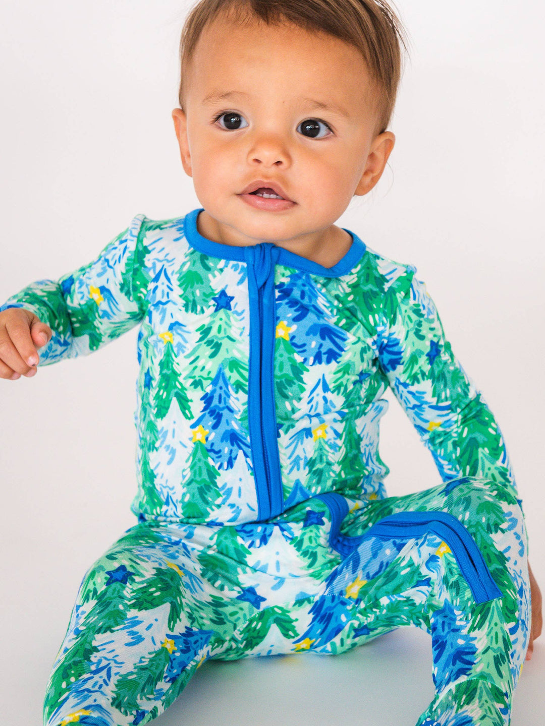 Baby Blue Jolly Grove Footed  Pajama