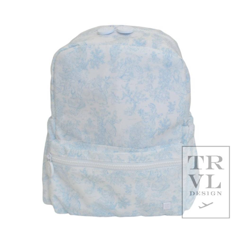 Mini Backer - Bunny Toile Blue Backpack
