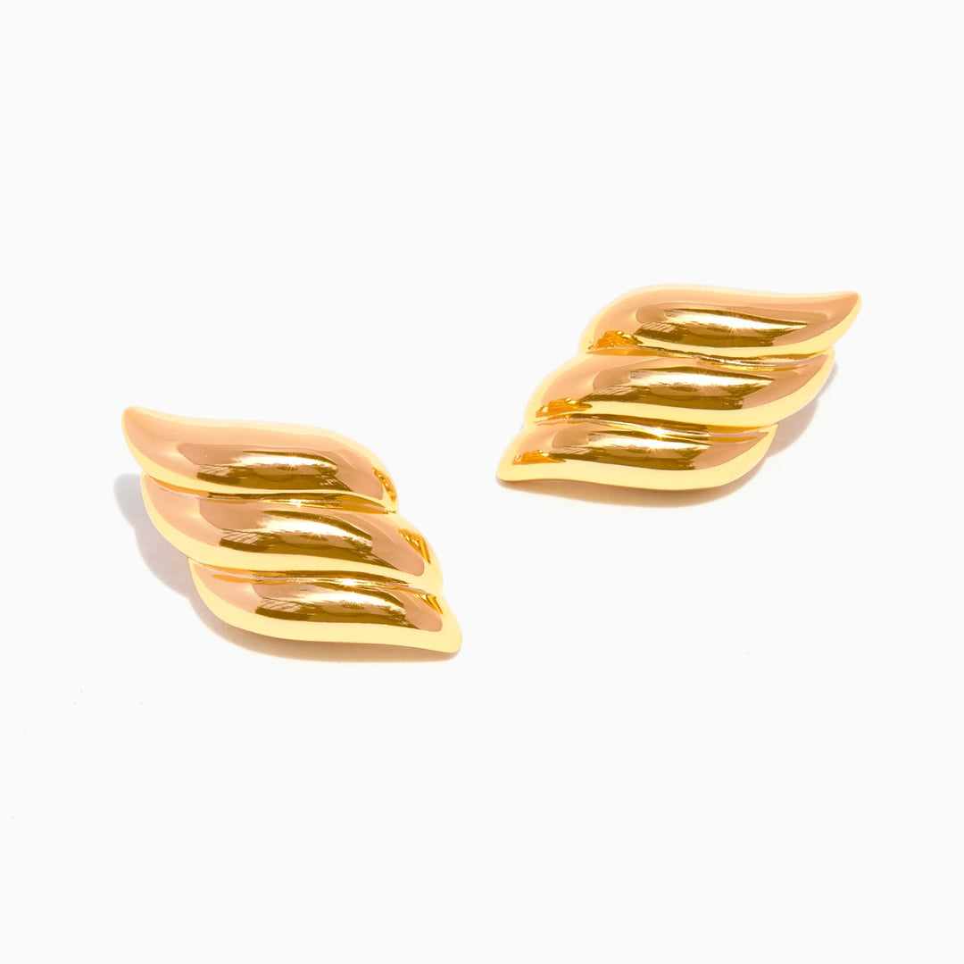 Ripple Effect Earrings: Gold