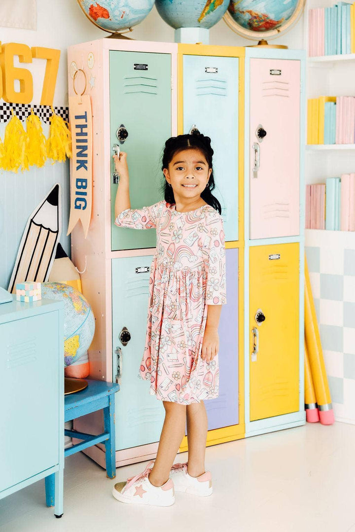 Dream Big 3/4 Pocket Twirl Dress
