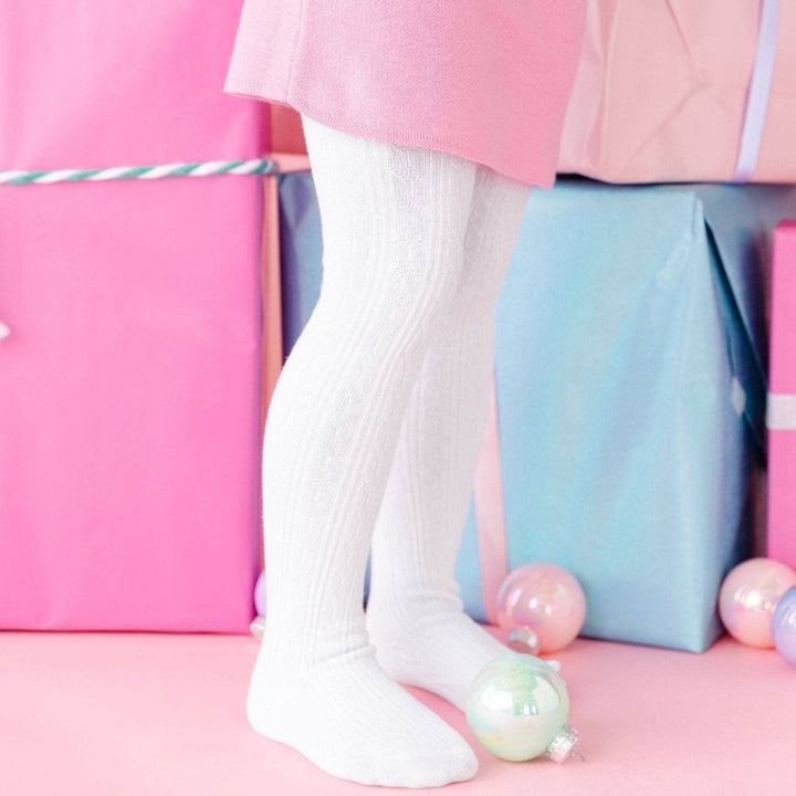 White Cable Knit Tights~ white