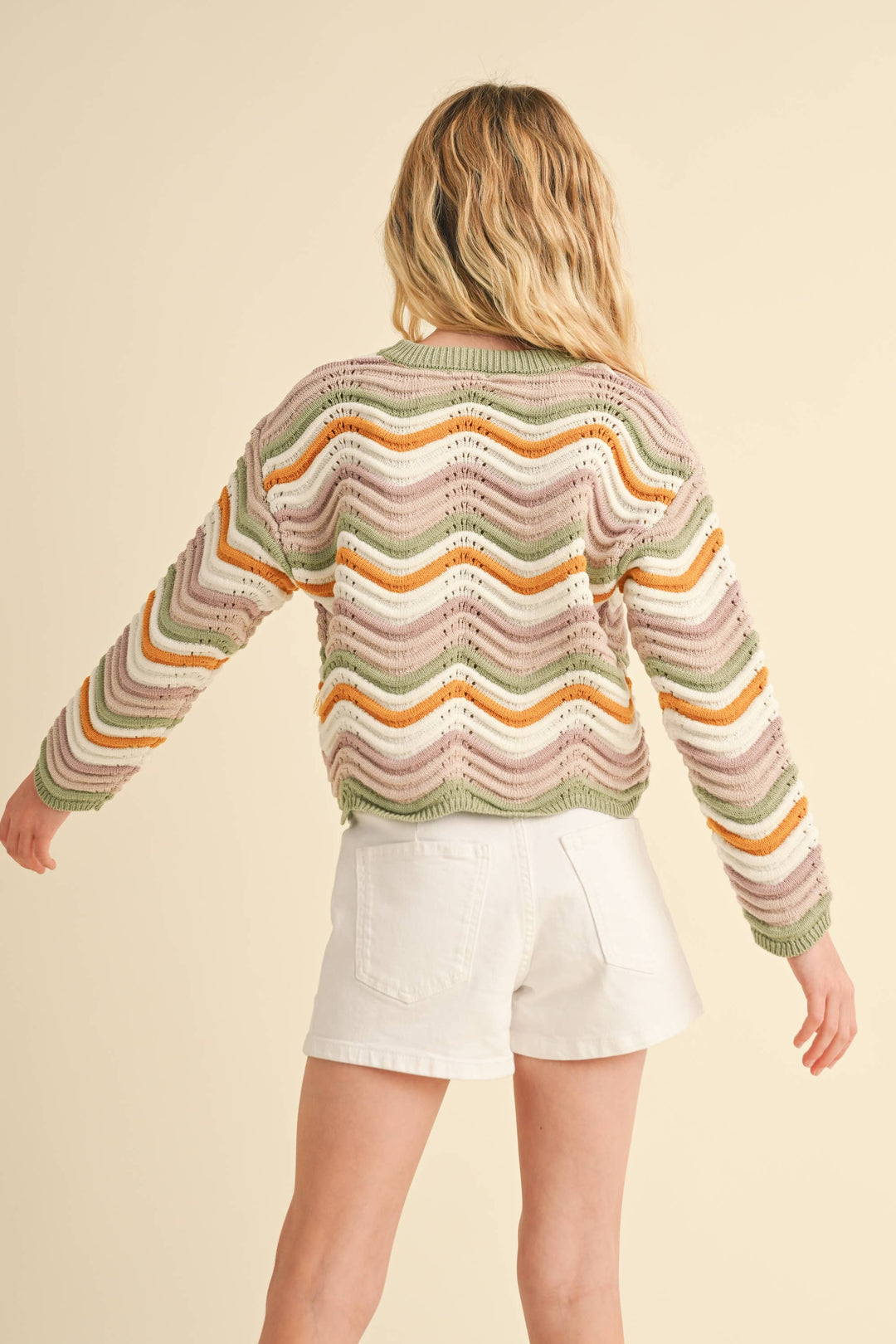 Wavy Knit Top